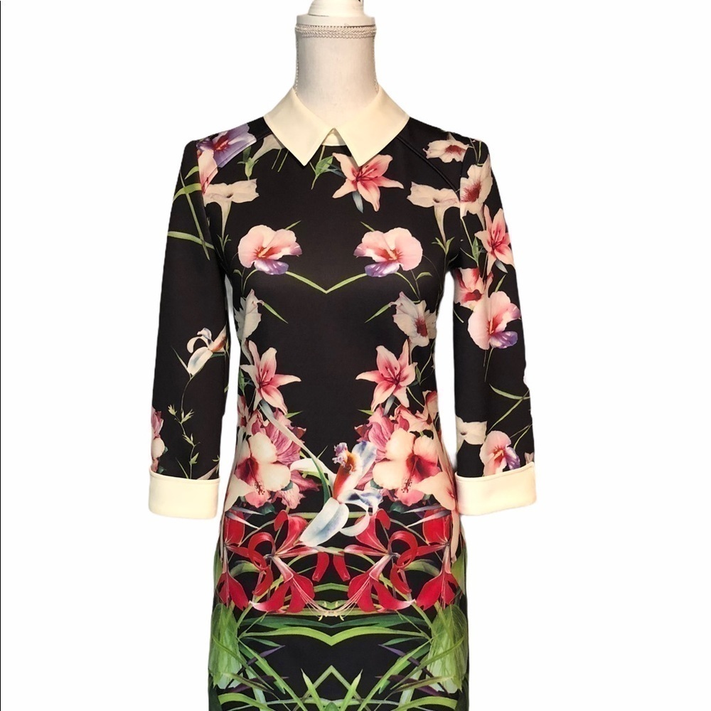 TED BAKER - WOMENS STUNNING FLORAL TAILORED DRESS